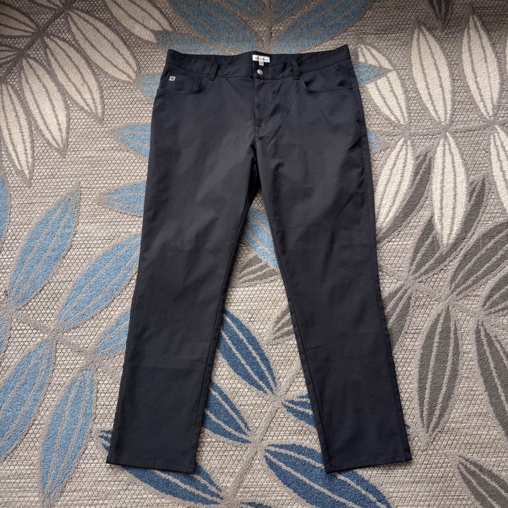 Peter Millar Men's EB66 Performance Five Pocket Black Classic Pants Size 38/30